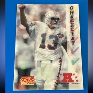 Vintage Dan Marino 1995 Sportflix Checklist #169 Dolphins Miami Dolphins